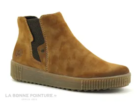 Achat chaussures Rieker Femme Chaussure montante, vente Rieker Y6461-24 marron clair - Bottine Femme semelle crepe
