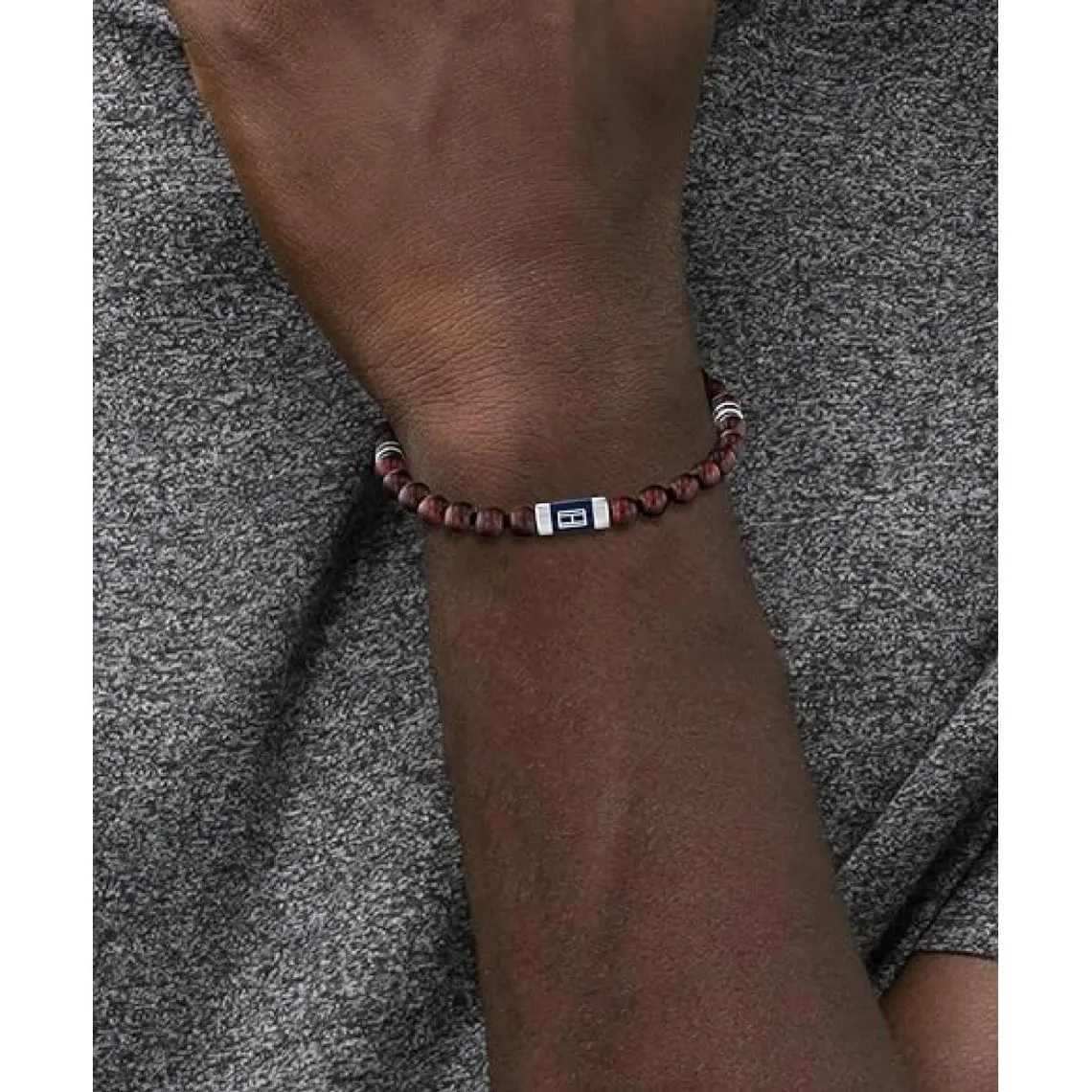 Bracelet Homme Tommy Hilfiger Beaded - 2790324 Acier, Bois Marron, Gris | 3 Suisses