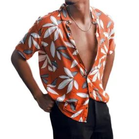 Chemise hawaïenne pour homme Cardigan de plage vintage