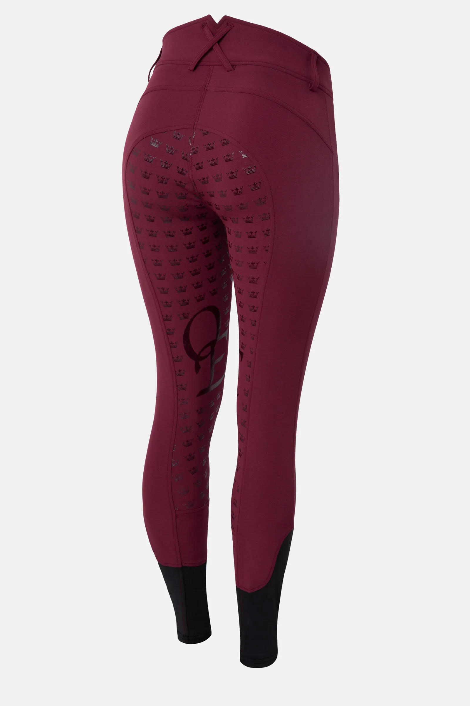 Horze Pantalon d'équitation taille haute, silicone, fond intégral, femme