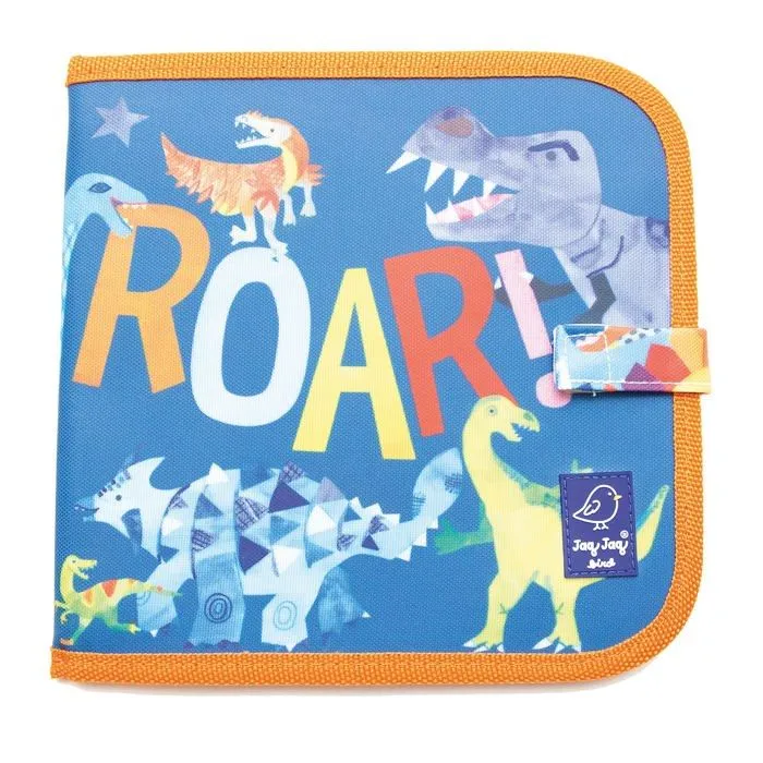 Jaq jaq bird - 1108031 - Jaq Bird 4 craies, Motif Dinosaure, Livre de coloriage effacable pour Enfants,