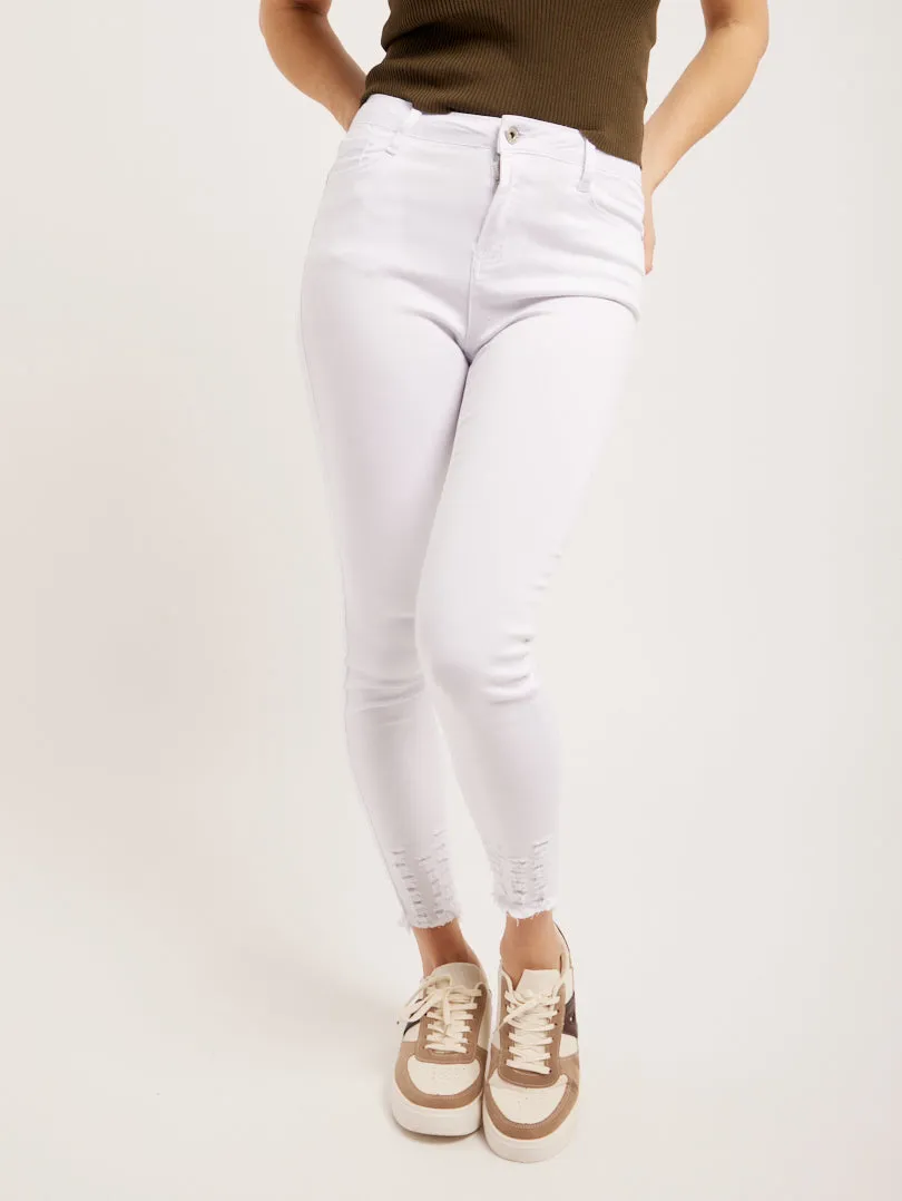 Jean blanc mid waist