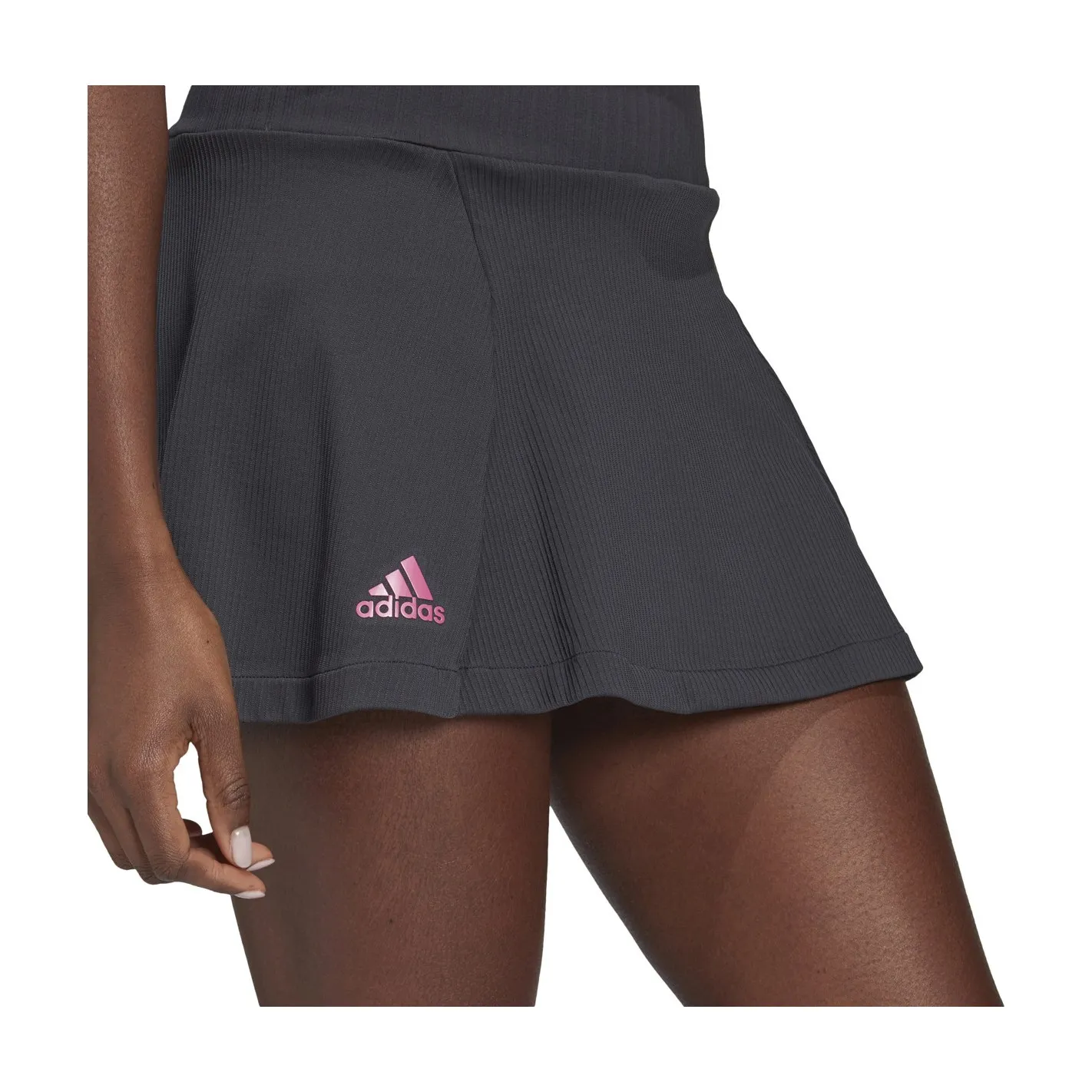 Jupe ADIDAS Femme avec Shorty KNIT Gris / Rose PE 2021