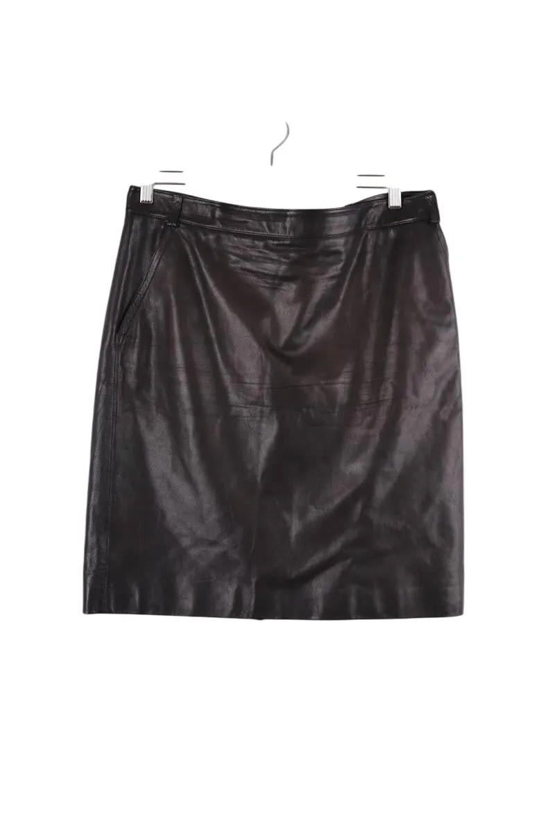 Mini jupe en cuir
