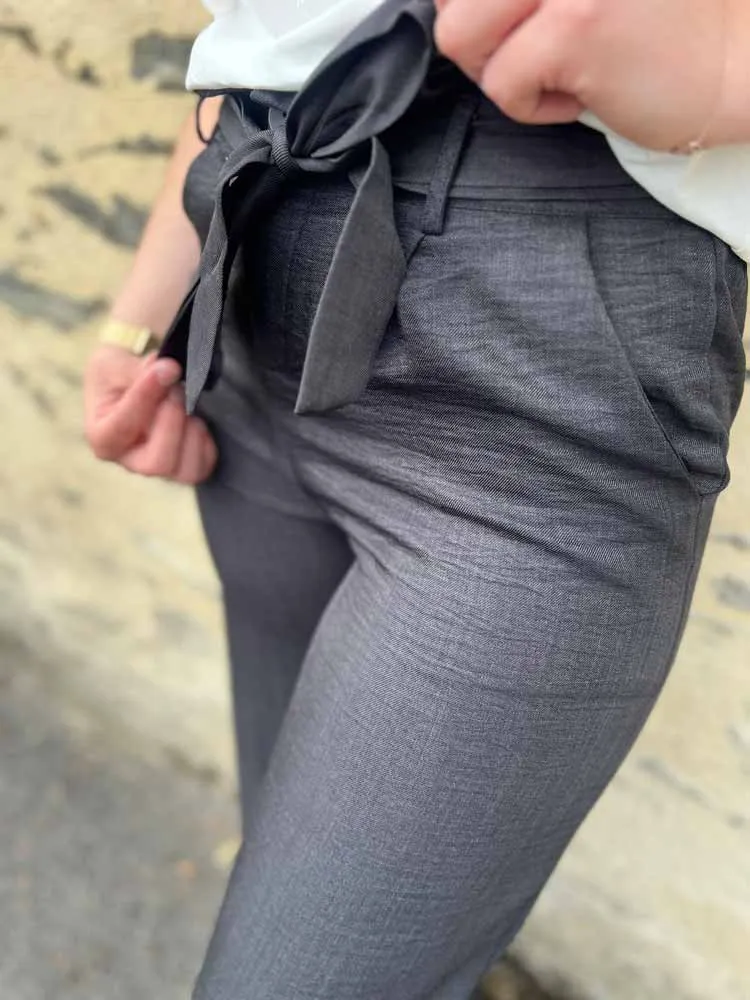 Pantalon fluide marine NINON - Prêt à porter femme Cléstyle Couleur Noir XXS à 6XL S