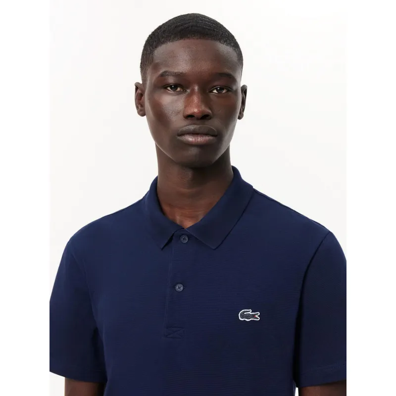 Polo uni regular logo bleu marine homme - Lacoste | wimod