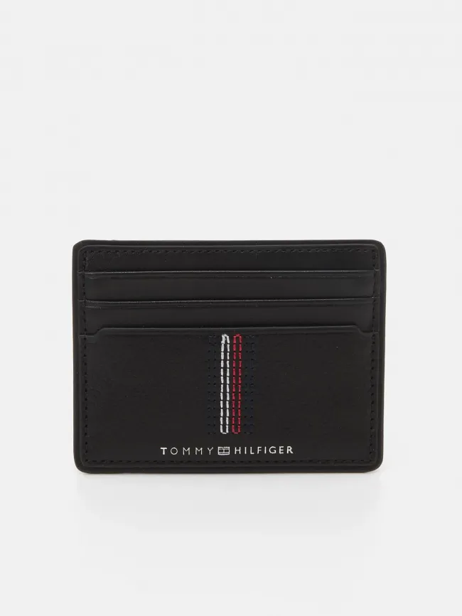 Porte carte en cuir casual noir homme - Tommy Hilfiger | wimod