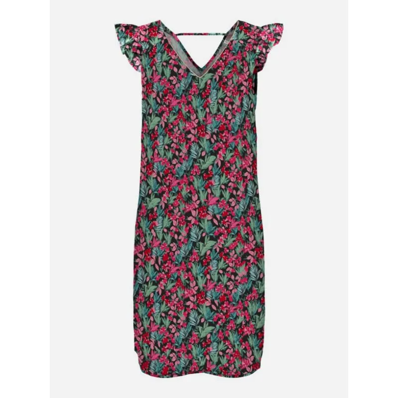 Robe courte à fleurs paula noir rouge femme - Only | wimod