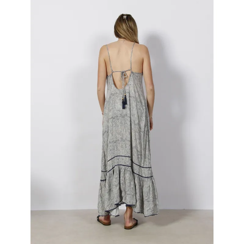 Robe de plage longue imprimés bleu marine femme - Superdry | wimod
