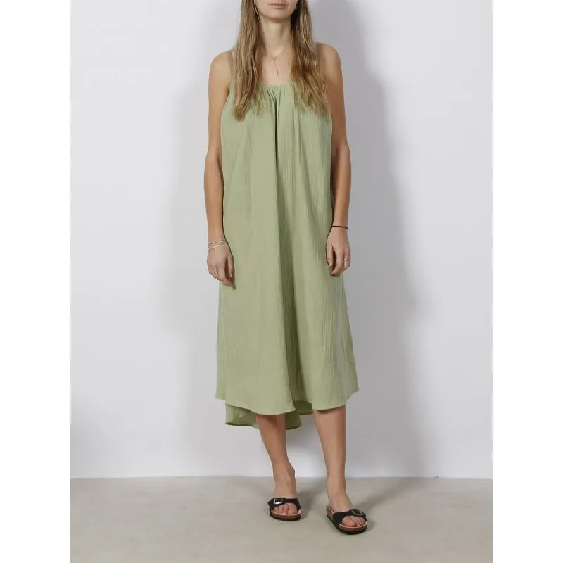 Robe débardeur moulante côtelé forest vert femme - Jjxx | wimod