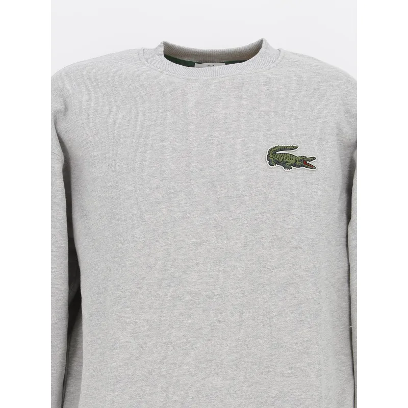 Sweat argent gris chiné homme - Lacoste | wimod