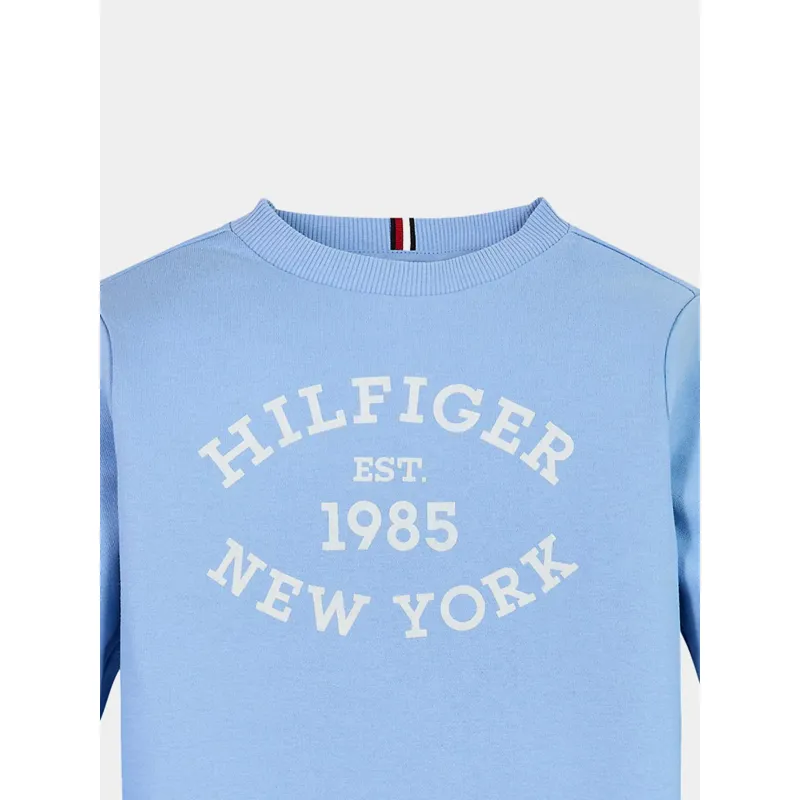 Sweat monotype flock bleu enfant - Tommy Hilfiger | wimod
