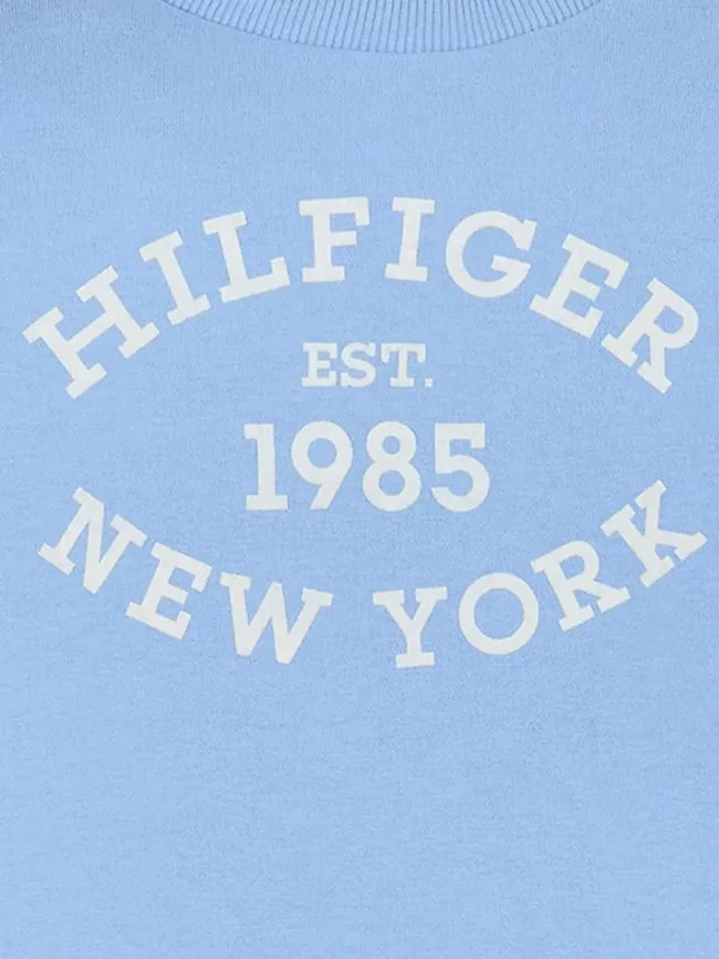 Sweat monotype flock bleu enfant - Tommy Hilfiger | wimod