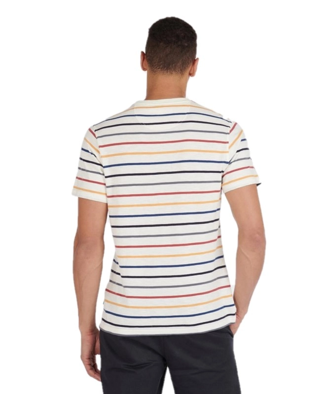 T-Shirt Barbour Homme Summer Stripe Tee Ecru