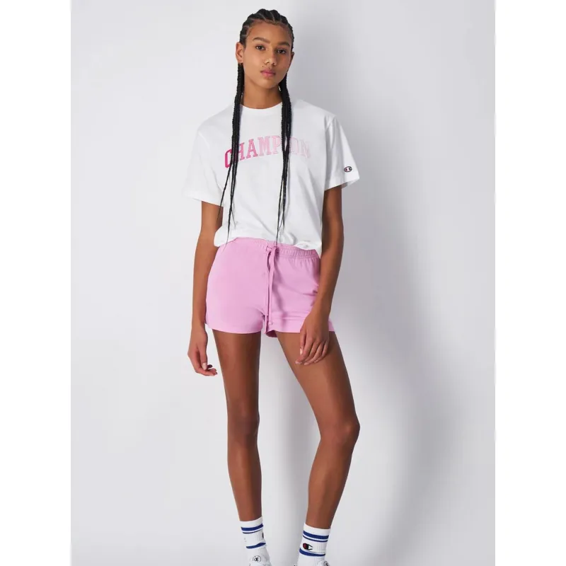 T-shirt crewneck logo dégradé blanc femme - Champion | wimod
