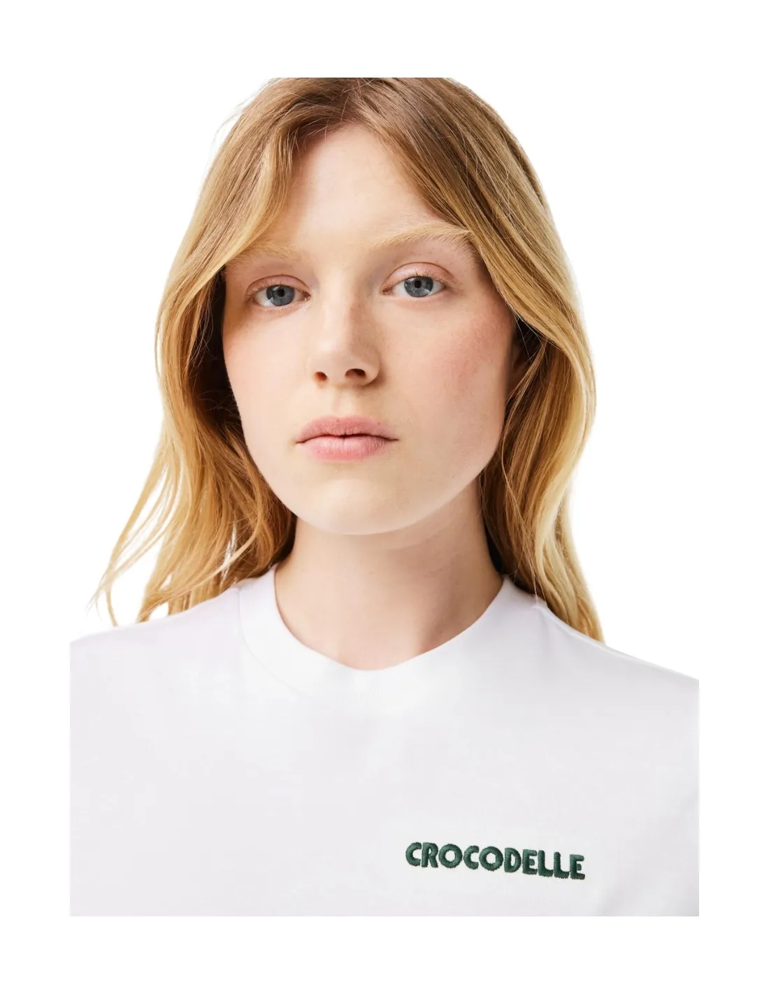 T shirt femme Lacoste Ref TF7267 001 Blanc